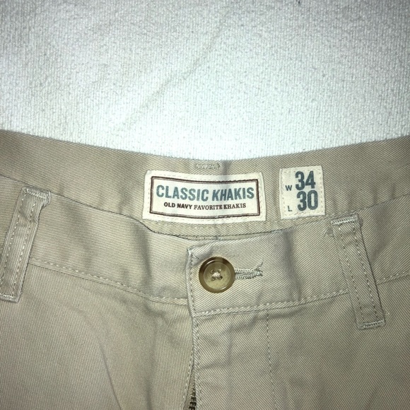 Old Navy Khakis 34 x 30 Regular Fit. - Picture 2 of 3
